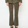 NOEND Denim Farrah Corduroy Kick Flare In Sage