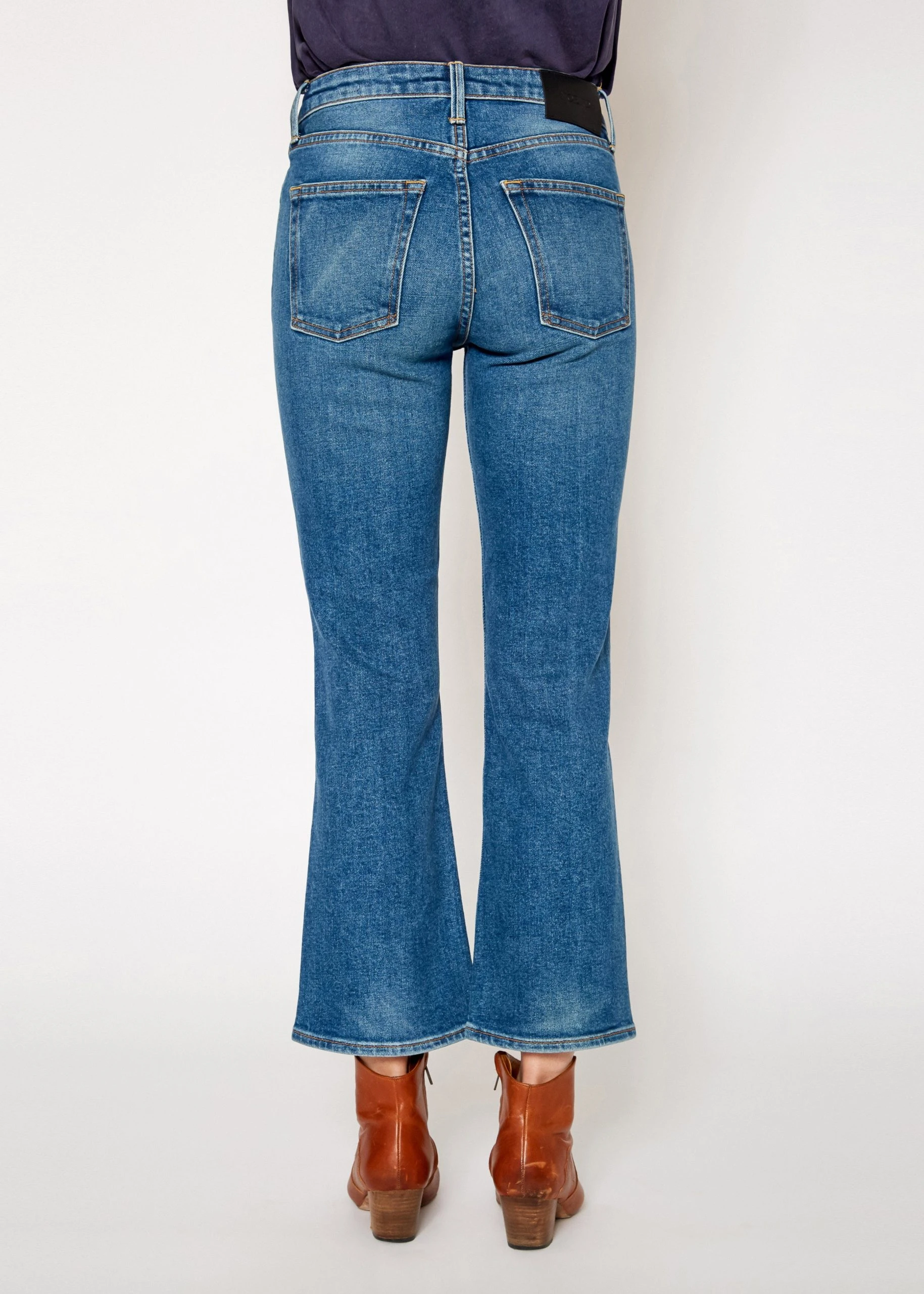 NOEND Denim Farrah Kick Flare Jeans In Hope - Image 4