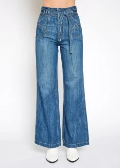NOEND Denim Bella Seamed Pocket Flare In Odessa