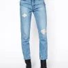 NOEND Denim Ve Slim Straight Crop Jeans In Riverside