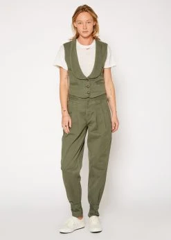 NOEND Denim Syd Utility Balloon Pants In Sage