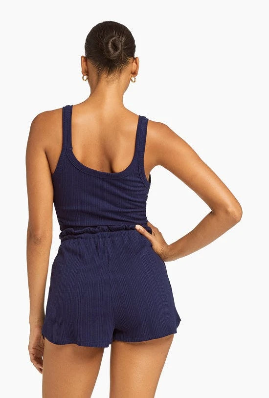 Vitamin A Thalia Organic Rib Shorts - Midnight Organic Rib