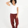 Leveret Womens Plaid Fleece Pants