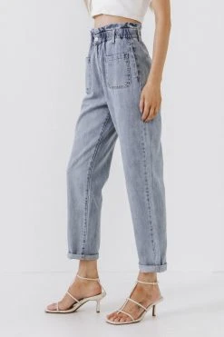 Grey Lab Paperbag Waist Jeans