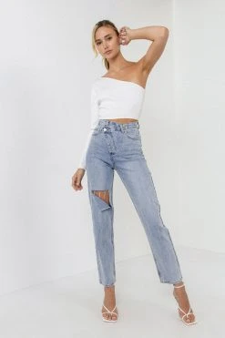 Grey Lab Asymmetric Wrap Jeans