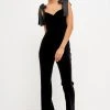 Endless Rose Velvet Satin Sweetheart Jumpsuit