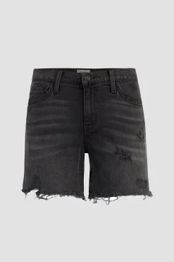 Hudson Jeans Kass High-Rise Boyfriend Short - Black