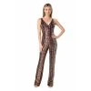 Dress The Population Charlie Jumpsuit - Bronze Multi