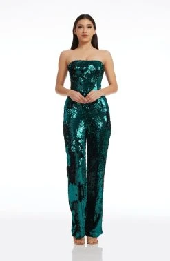 Dress The Population Andy Jumpsuit - Deep Emerald
