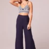 B.O.G. Collective Around Joy Navy Wide Leg Pants - Navy
