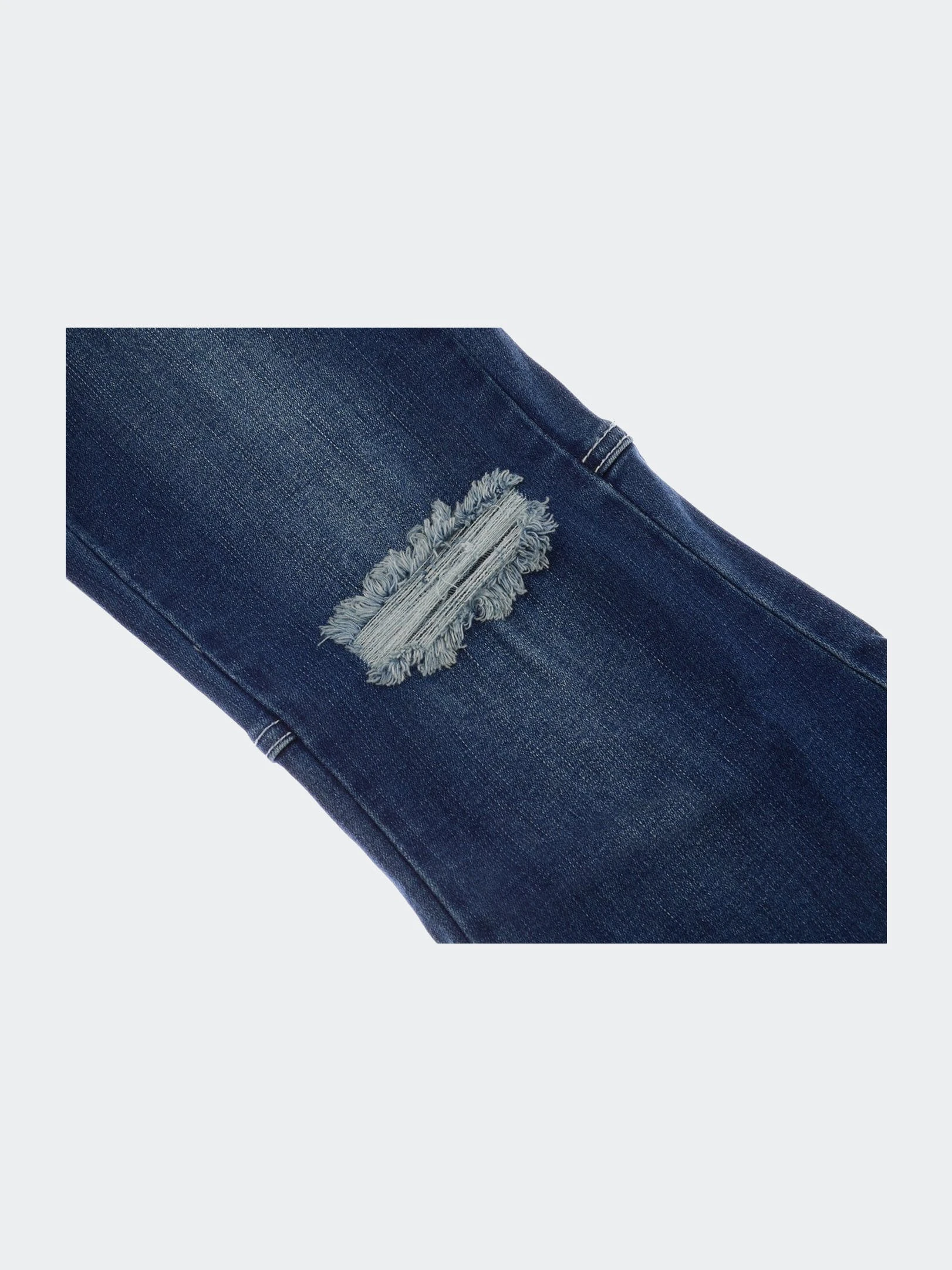 Anna-Kaci Distressed High Waist Classic Denim Bell Bottom Jeans - Image 6