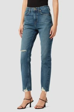 Hudson Jeans Lly High-Rise Straight Crop Jean - Blue Dreams