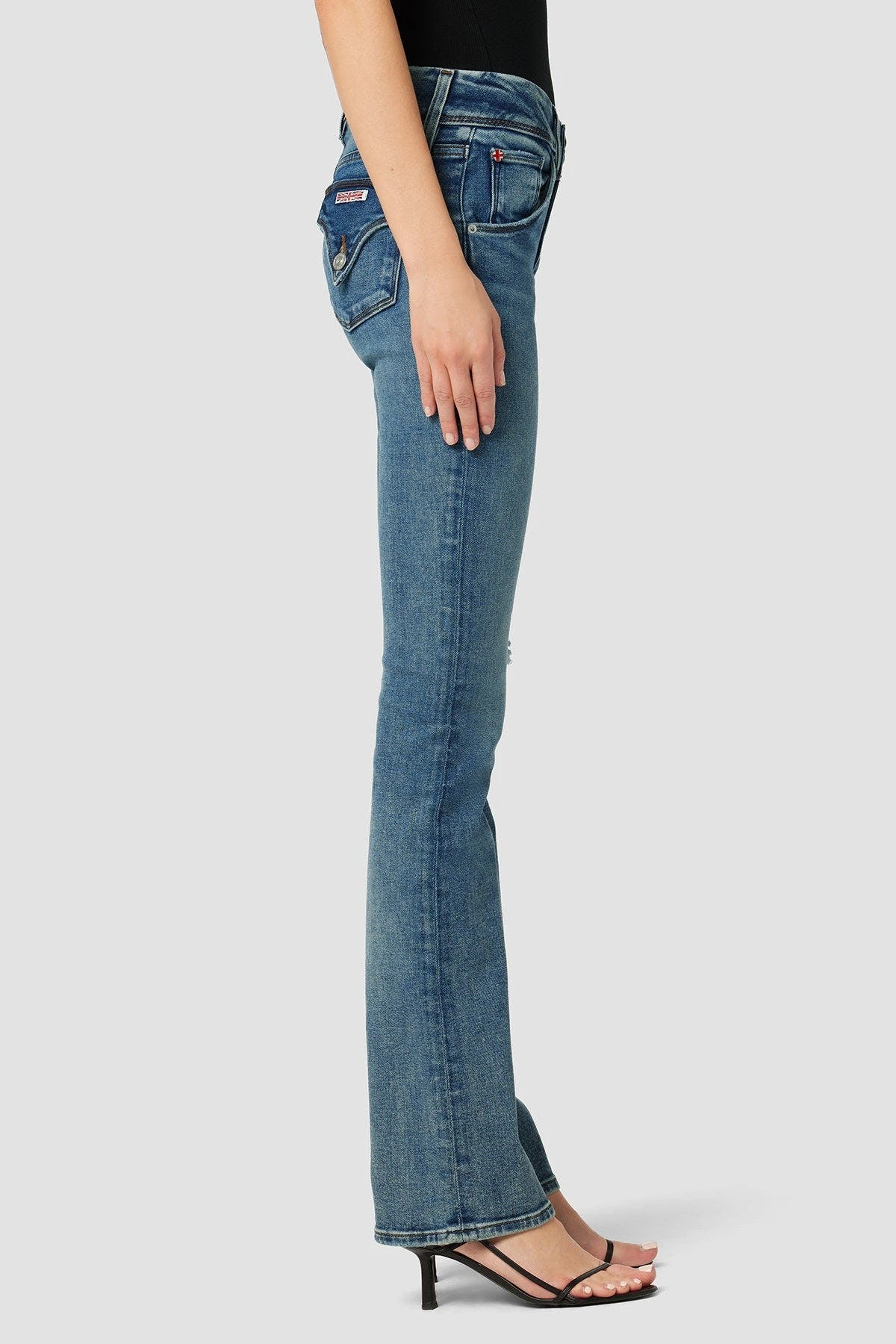 Hudson Jeans Beth Mid-Rise Baby Bootcut Jean With Slit Hem - Image 3