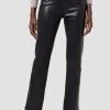 Hudson Jeans Nico Mid-Rise Straight Ankle Jean - Coated Black Beauty