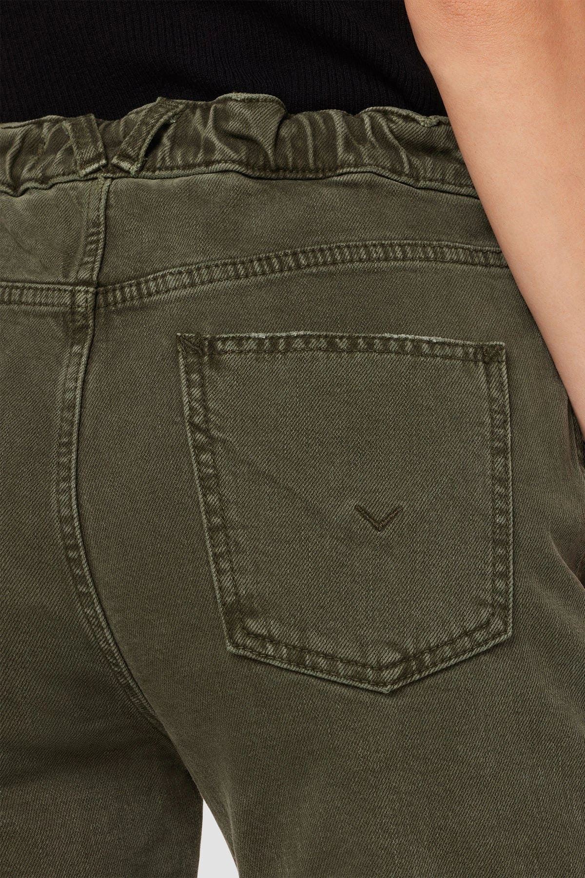 Hudson Jeans Remi High-Rise Straight Ankle Jean With Elastic Waist Band - Rifle Green - Image 4