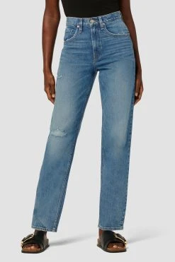 Hudson Jeans Mes High-Rise Tapered Straight Jean