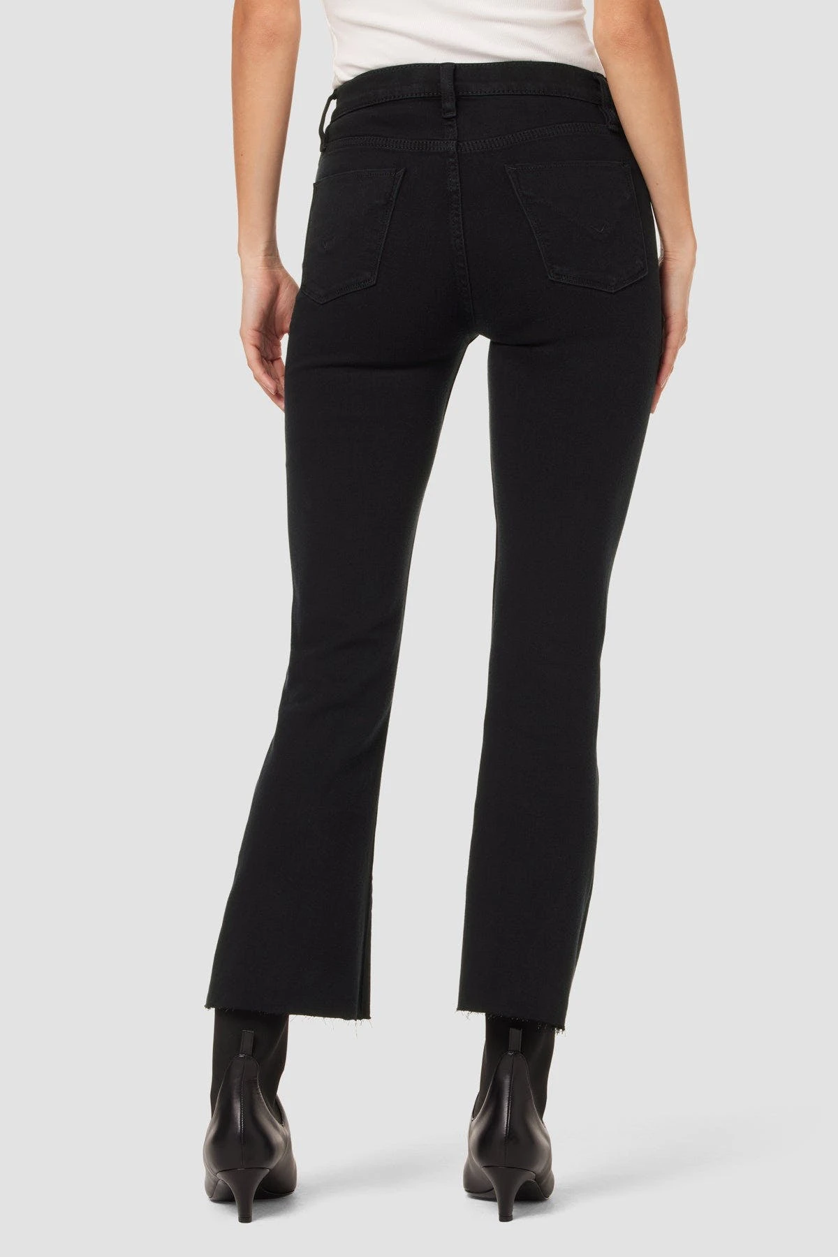 Hudson Jeans Barbara High-Rise Bootcut Crop Jean - Black - Image 3