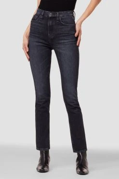 Hudson Jeans Rlow Ultra High-Rise Cigarette Ankle Jean - Eco Black