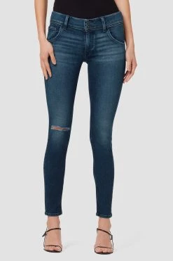 Hudson Jeans Collin Mid-Rise Skinny Jean - Sea Floor