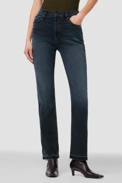 Hudson Jeans Lly High-Rise Straight Ankle Jean - Basin