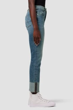 Hudson Jeans Lly High-Rise Straight Ankle Jean - Mineral Blue