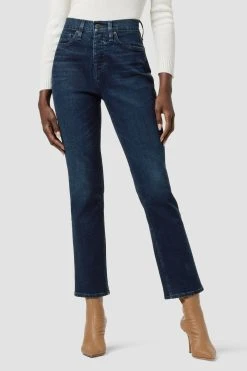 Hudson Jeans Lly High-Rise Straight Ankle Jean - Reason