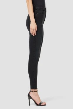 Hudson Jeans Centerfold Extreme High-Rise Super Skinny Ankle Jean - Shady Noir