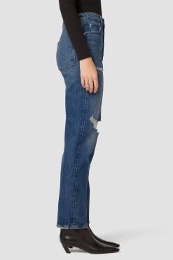 Hudson Jeans Igh-Rise Straight Loose Fit Jeans - Asteroid