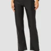 Hudson Jeans Remi High-Rise Vegan Leather Straight Pant - Black