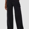 Hudson Jeans Igh Rise Wide Leg Cargo Pant - Black
