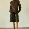 Crescent Amanda Vegan Leather Bermuda Shorts