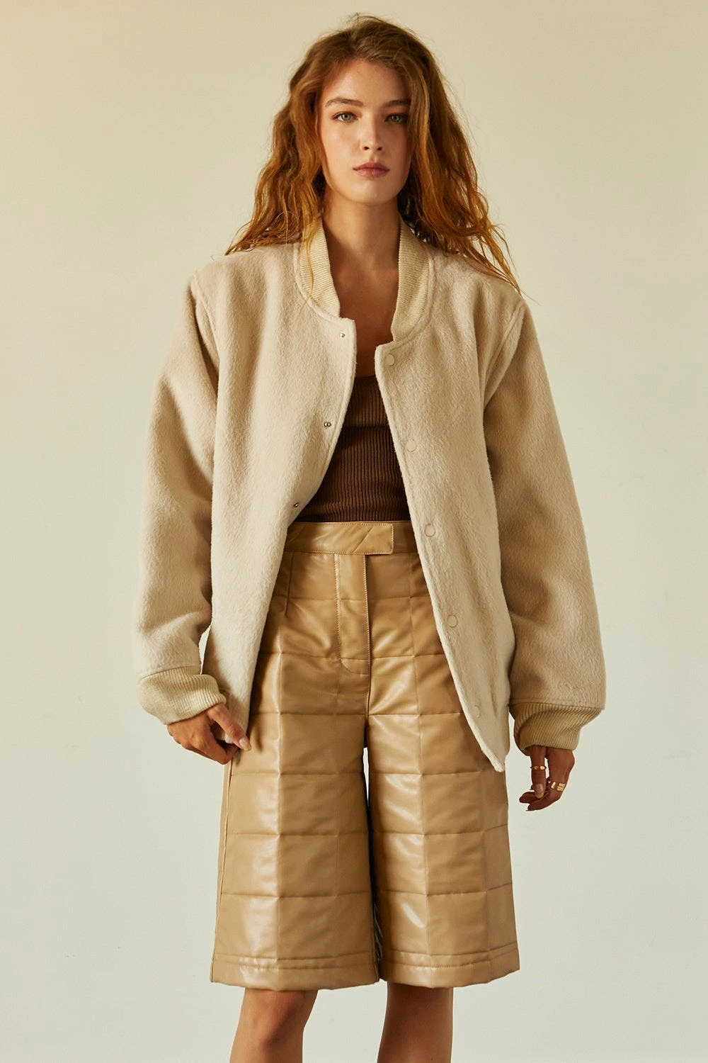 Crescent Amanda Vegan Leather Bermuda Shorts - Image 6