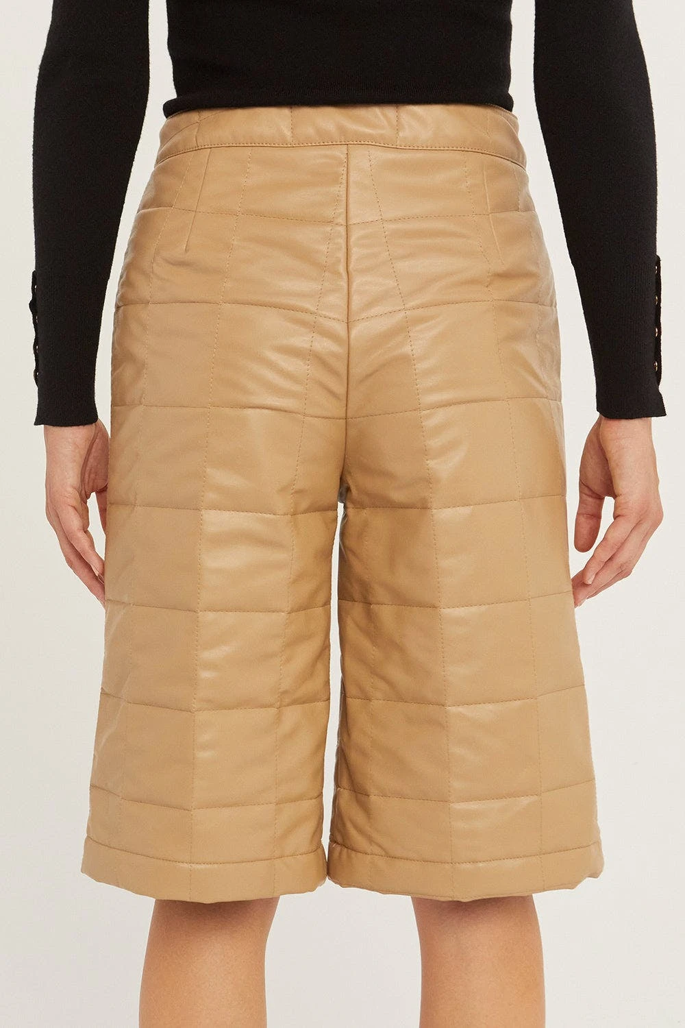 Crescent Amanda Vegan Leather Bermuda Shorts - Image 7