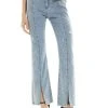Anna-Kaci High Waist Distressed Slit Denim Jeans Long Pants With Pockets