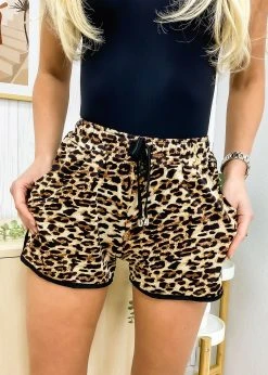Anna-Kaci High Waist Cheetah Lounge Shorts