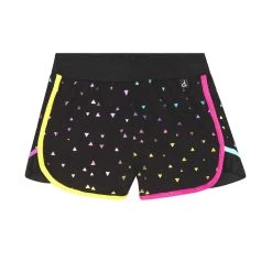 Deux Par Deux Inted Short With Mesh Insert Black Foil Triangle