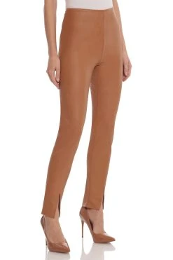 Avec Les Filles Aux Leather High Waisted Slit Legging