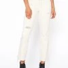 NOEND Denim Farrah Kick Flare In Bone