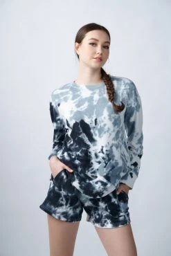 Shiraleah Rae Tie Dye Shorts , Black