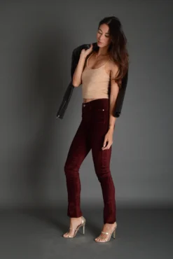 Fidelity Denim Stevie W Slts - Merlot