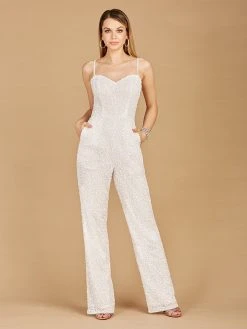 Lara 51122 - Beaded Bridal Jumpsuit