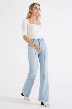 ETICA Estilia Pintuck Trouser - Blue Reef