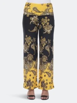 White Mark Floral Paisley Printed Palazzo Pants
