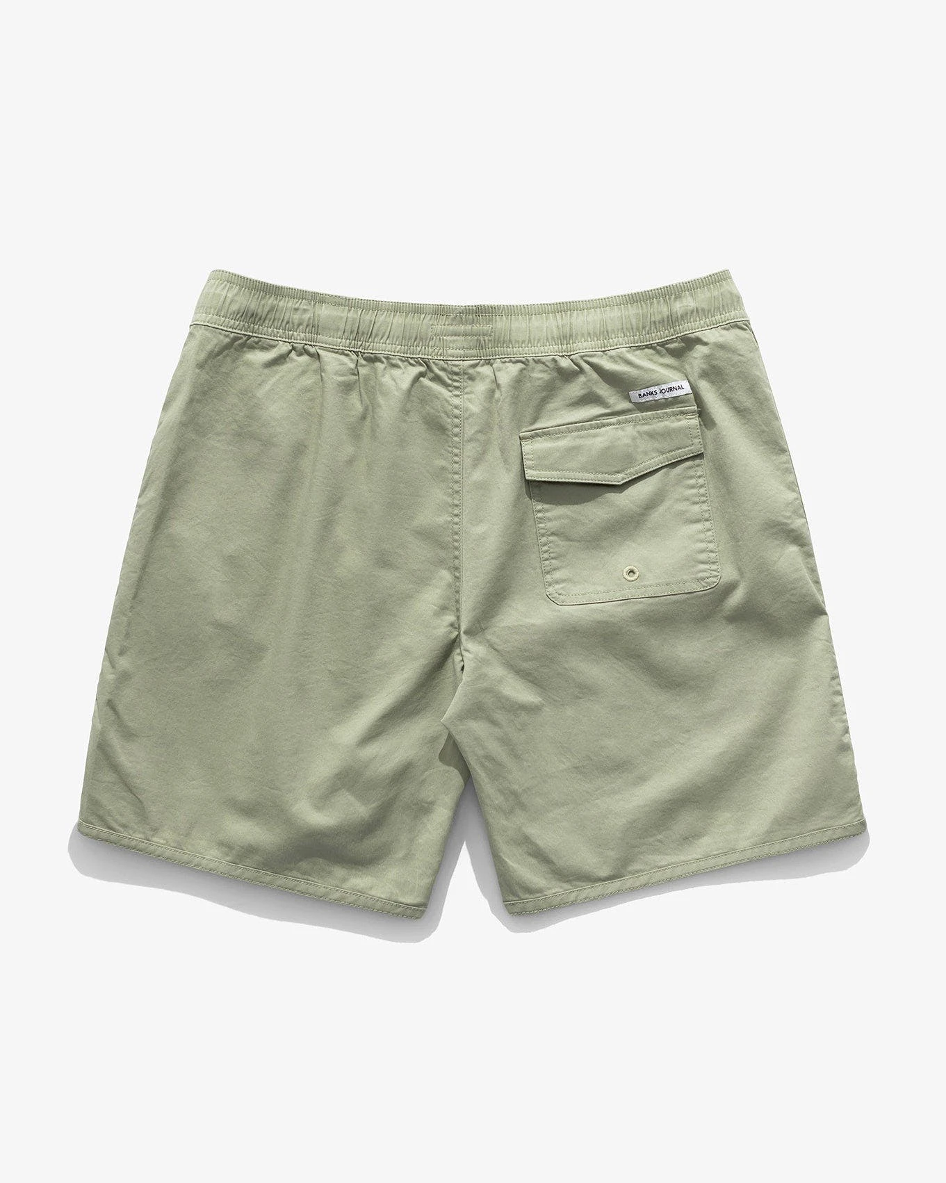 Banks Journal Label Elastic Boardshort - Green Tea - Image 2