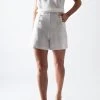 Miguelina Giada Linen Flare Shorts