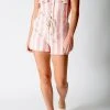 Miguelina Franca Striped Cotton Romper - Pink Stripe