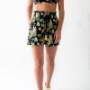 Miguelina Block-Printed Jungle Sienna Shorts