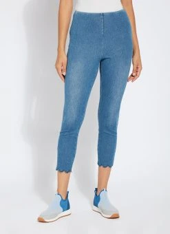 Lysse Scallop Edge Ankle Denim Legging