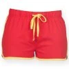 SKINNI FIT Womens/Ladies Retro Training/Fitness Sports Shorts (Red/ Yellow)