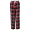 SKINNI FIT Womens/Ladies Tartan Lounge Pants - Red/Navy Check
